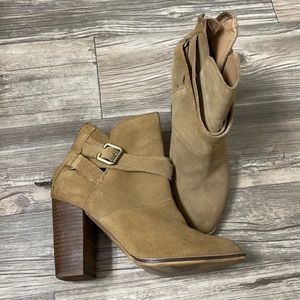 EUC tan booties